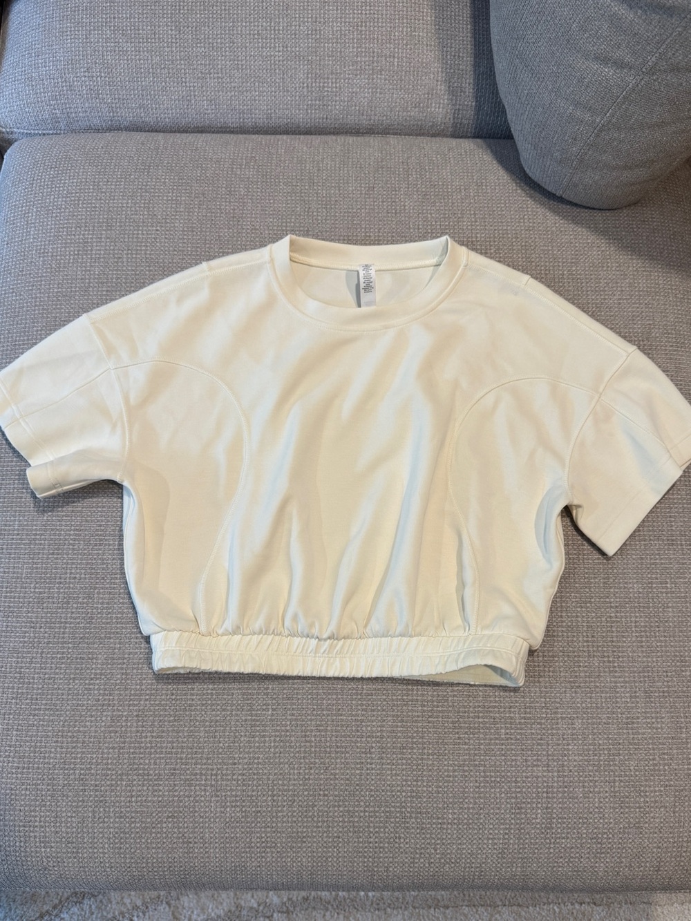 lululemon athletica Softstream Cream Short-Sleeve Crewneck Top